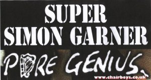 Super Simon Garner - Pure Genius - logo Chairboys on the Net