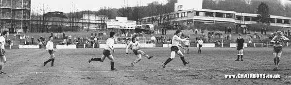 Kevin Durham fires in a shot for Wycombe against Slough Town