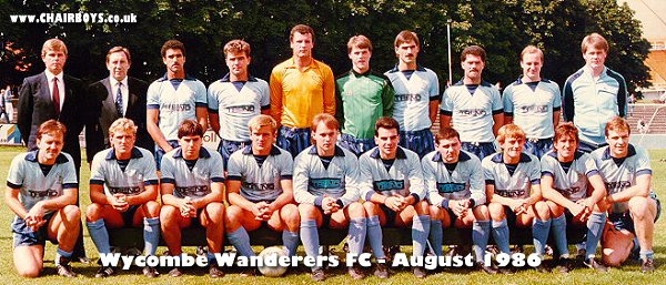Wanderers official team photo August 1986 - remember all their names? See part one for the answer