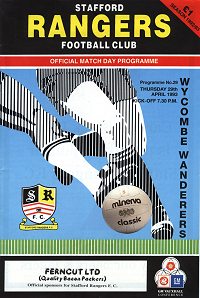 Stafford Rangers v Wycombe Wanderers programme