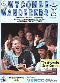 Wycombe Wanderers v Northwich Victoria programme