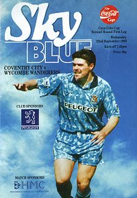 Coventry City v Wycombe programme - 22nd September 1993