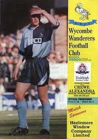 Wycombe v Crewe programme - 20th November 1993