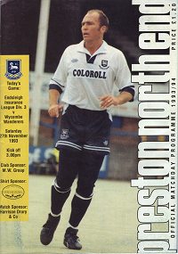 Preston North End v Wycombe programme - 27th November 1993