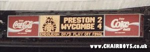 Wembley scoreboard - 28th May 1994
