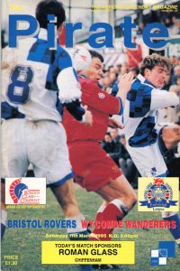 Bristol Rovers v Wycombe programme cover