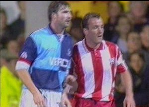 Terry Evans alongside Jamie Bates - Brentford v Wycombe