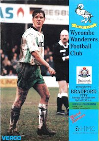 Wycombe v Bradford programme cover