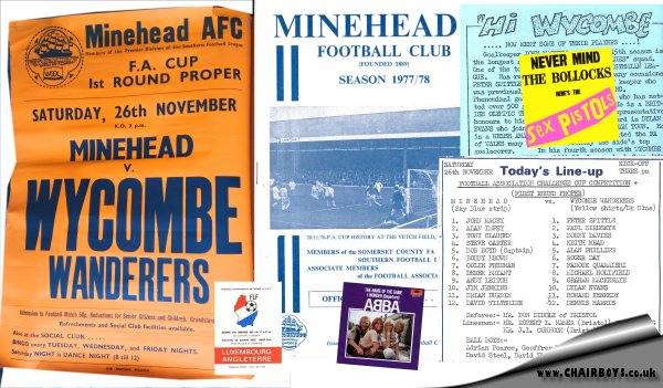 Minehead v Wycombe - memorabillia from a day out in Minehead