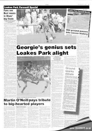 Final game at Loakes Park 7th May 1990 - Bucks Free Press