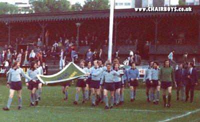 Wanderers parade the Championship flag at Loakes Park before a representative game at Loakes Park - colour picture exclusive from chairboys.co.uk - taken by Ann Lewis
