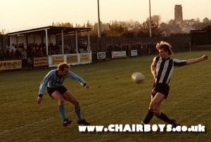 Ken Wilson - scorer of Wanderers' second goal at Eastwood v Wycombe - October 1983 - picture chairboys.co.uk