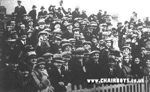 Wanderers fans at Ilford for the Semi-Final with Woking - picture as published in the Bucks Free Press