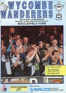 Programme Cover 1992/1993