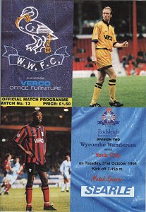 Programme Cover 1995/1996