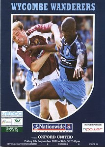 Programme Cover 2000/2001