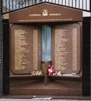 The Hillsborough Memorial - click here to visit Hillsborough Justice Campaign site