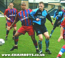 Andy Baird in action against Palace at Adams Park