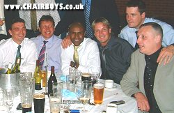 Former players at the anniversary dinner