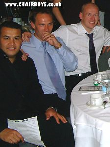 Former players at the anniversary dinner