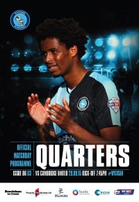Wycombe v Cambridge programme cover showing Sido Jombati