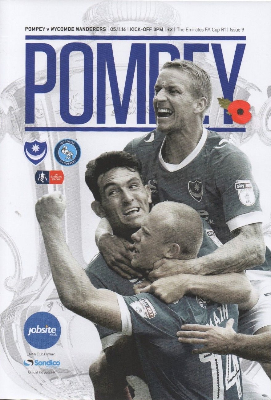 Portsmouth v Wycombe programme cover