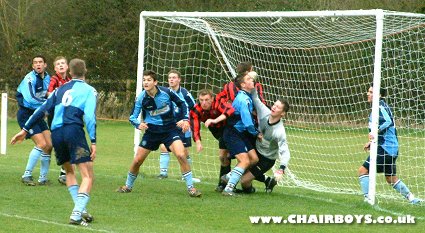 Wanderers under pressure in the Under 19's game with Brighton on 2 Feb 2002