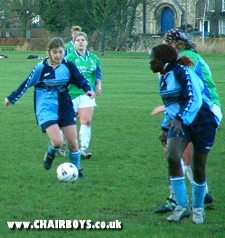 Wanderers Ladies Team in action