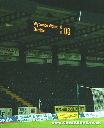 29th January 2002 - The new scoreboard is finally switched on