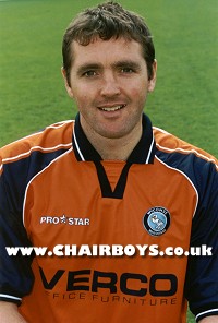 'Macca' in the new tangerine 'away' shirt - picture Paul Dennis