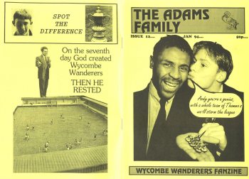 Adams Family - Issue 12 - Front cover caption: Andy you're a genius, with a whole team of Thommo's we'll storm the league